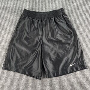 Nike Shorts Men Medium Black Basketball Dazzle Athletic Shiny Silky Smooth y2k